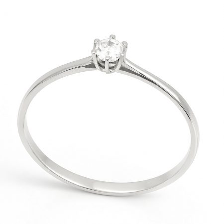 SOLITARIO BRILLANTE  3.00MM VS-H 0.11 CT.ORO BLANCO