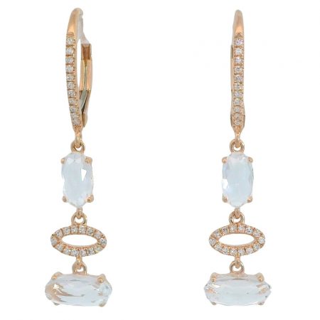 PENDIENTES BRILLANTES Di 50 RD 0.12 CT.TW TOPACIO 4MM.